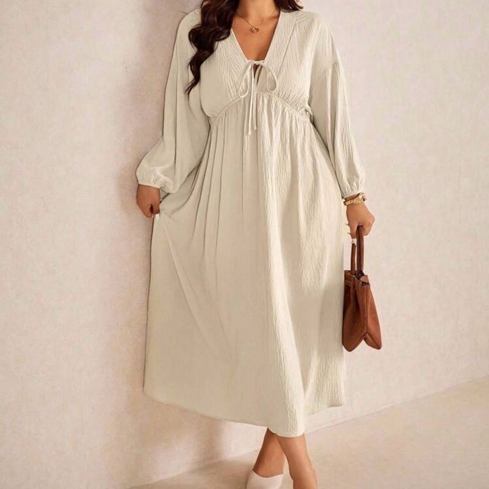 Elegant Cream Maxi Dress
